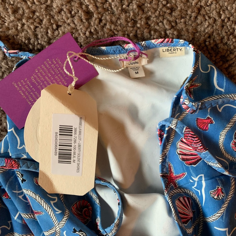NWT Doen Marbella One piece swimsuit in Liberty solent shores Medium - Picture 7 of 8